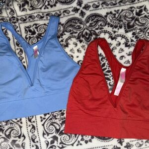Red and Blue Sports Bras